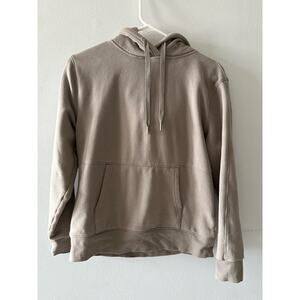 Athleta Sweatshirt Women's XS Taupe Hoodie Athleisure Neutral Activewear